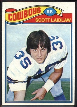Scott Laidlaw 1977 Topps football card