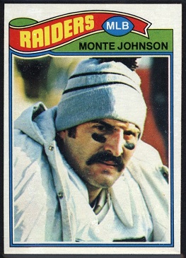 Monte Johnson 1977 Topps football card