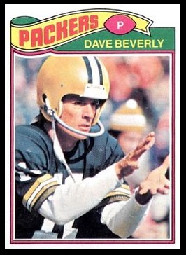 David Beverly 1977 Topps football card