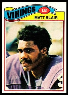 Matt Blair 1977 Topps football card