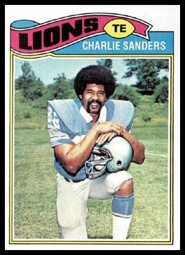 Charlie Sanders 1977 Topps football card