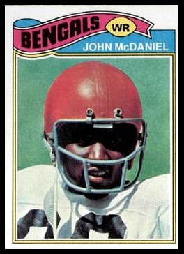 John McDaniel 1977 Topps football card