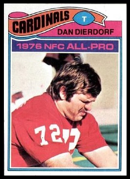 Dan Dierdorf 1977 Topps football card