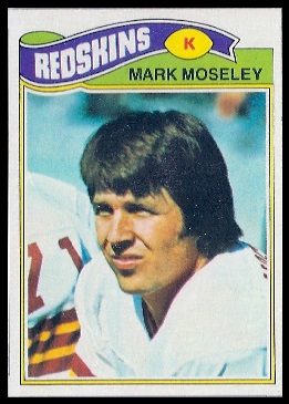 Mark Moseley 1977 Topps football card