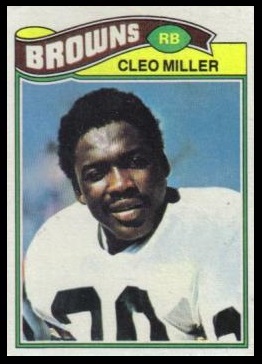 Cleo Miller 1977 Topps football card