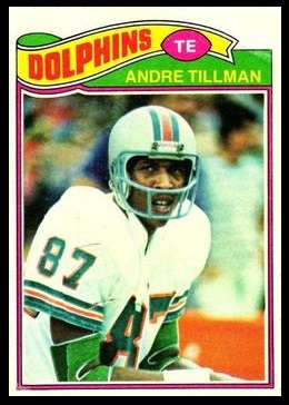 Andre Tillman 1977 Topps football card