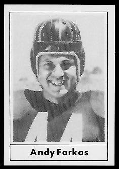 Andy Farkas 1977 Touchdown Club football card