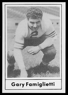 Gary Famiglietti 1977 Touchdown Club football card