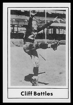 Cliff Battles 1977 Touchdown Club football card Cliff Battles 1977 Touchdown Club football card