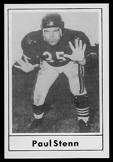 Paul Stenn 1977 Touchdown Club football card