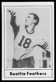 Beattie Feathers 1977 Touchdown Club football card