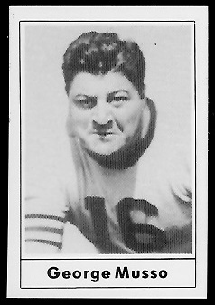 George Musso 1977 Touchdown Club football card George Musso 1977 Touchdown Club football card