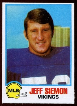 Jeff Siemon 1978 Holsum Bread football card