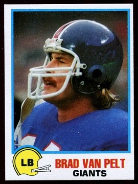 Brad Van Pelt 1978 Holsum Bread football card