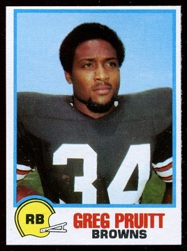 Greg Pruitt 1978 Holsum Bread football card