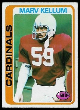 Marv Kellum 1978 Topps football card