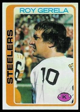 Roy Gerela 1978 Topps football card