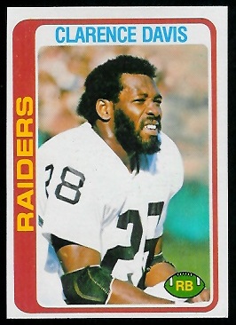 Clarence Davis 1978 Topps football card