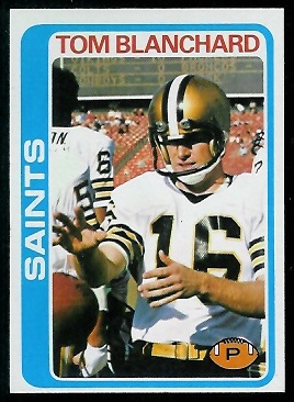 Tom Blanchard 1978 Topps football card