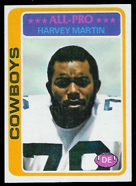 Harvey Martin 1978 Topps football card