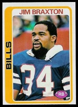 Jim Braxton 1978 Topps football card