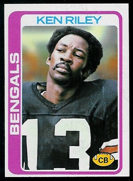 Ken Riley 1978 Topps football card