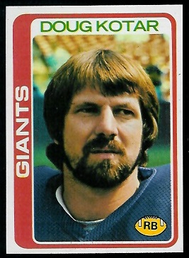 Doug Kotar 1978 Topps football card