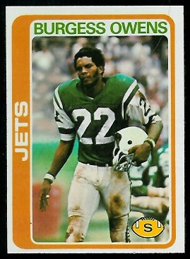 Burgess Owens 1978 Topps football card