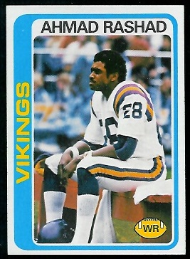 Ahmad Rashad 1978 Topps football card