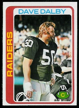 Dave Dalby 1978 Topps football card