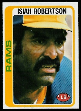 Isiah Robertson 1978 Topps football card