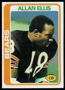 Allan Ellis 1978 Topps football card