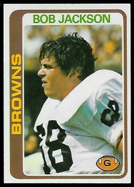 Bob Jackson 1978 Topps football card