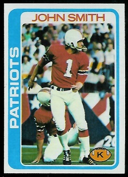 John Smith 1978 Topps football card