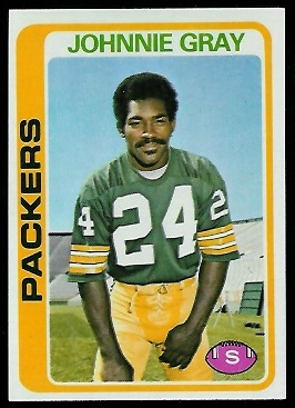 Johnnie Gray 1978 Topps football card Johnnie Gray 1978 Topps football card
