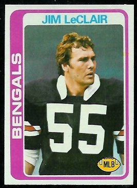 Jim LeClair 1978 Topps football card