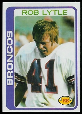 Rob Lytle 1978 Topps football card