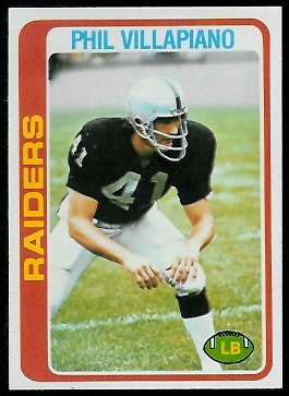 Phil Villapiano 1978 Topps football card