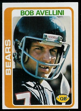 Bob Avellini 1978 Topps football card