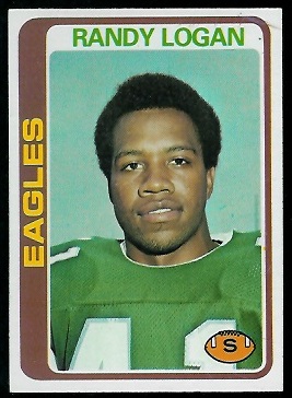 Randy Logan 1978 Topps football card