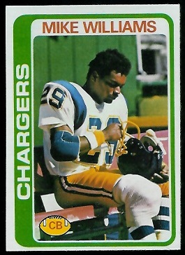 Mike Williams 1978 Topps football card