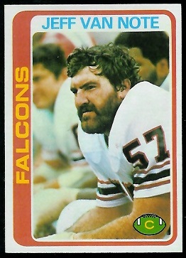 Jeff Van Note 1978 Topps football card