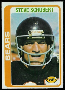 Steve Schubert 1978 Topps football card