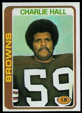 Charlie Hall 1978 Topps football card