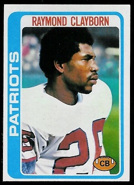 Raymond Clayborn 1978 Topps football card Raymond Clayborn 1978 Topps football card