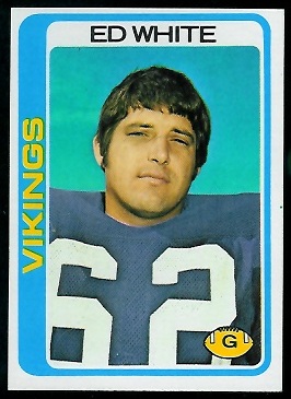 Ed White 1978 Topps football card