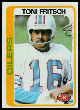 Toni Fritsch 1978 Topps football card