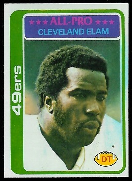 Cleveland Elam 1978 Topps football card