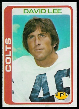 David Lee 1978 Topps football card