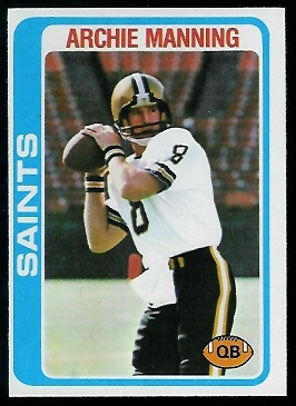 Archie Manning 1978 Topps football card